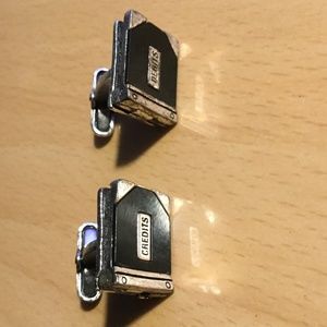 K.C. CUFFLINKS "Debit/Credit Books" SILVER